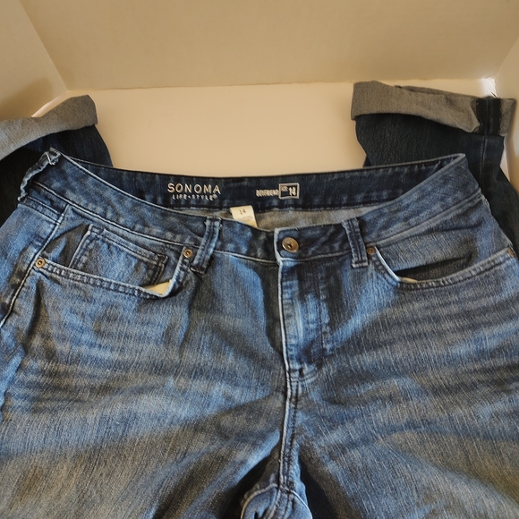Sonoma Denim - Sonoma Women's Boyfriend Jeans - Medium Blue Denim